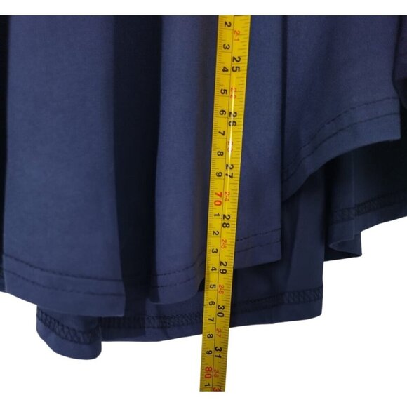 Elegant blue long-sleeved tunic blouse with lace detail and flared hem size 2XL - Picture 5 of 6